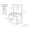 Azar Displays Extra Large Lottery Box with Pocket, Lock and Keys on Pedestal. Color: White 206303 - alternate 3
